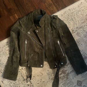 Blank NYC Dark Olive Leather Jacket